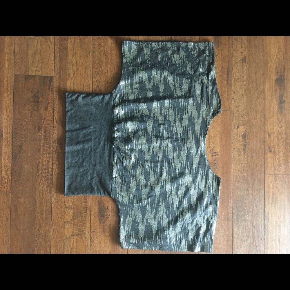 Batwing shimmer top